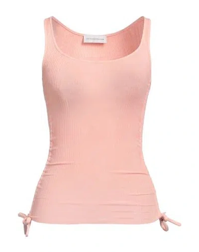 Faith Connexion Woman Tank Top Light Pink Size 8 Cotton, Elastane