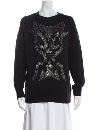 Pre-owned Faith Connexion Wool Crew Neck Sweater In Black