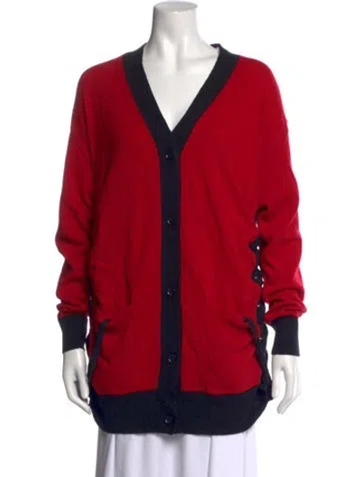 Pre-owned Faith Connexion Wool Mini Dress In Red