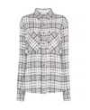 Faith Connexion Worn-out Plaid Shirt In White