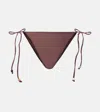 Faithfull Ada Beaded Bikini Bottoms In Brown
