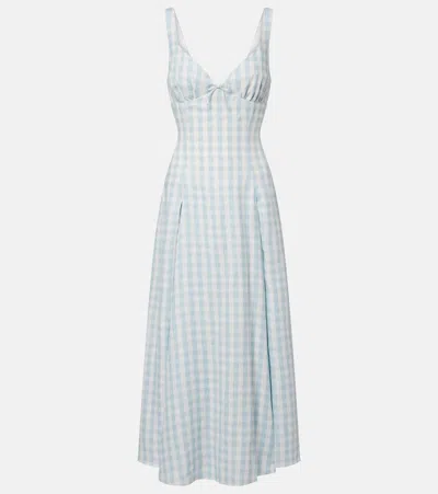Faithfull Adalee Gingham Midi Dress In Multi