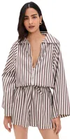 Faithfull Aksel Romper Norway Stripe Espresso In Multi