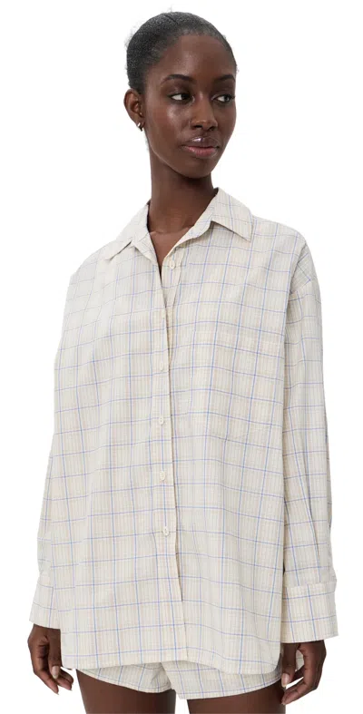 Faithfull Angelo Shirt Flor Check/antique White