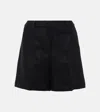 Faithfull Antibes High-rise Linen Shorts In Black
