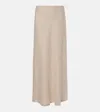 Faithfull Antibes Low-rise Linen Maxi Skirt In Beige