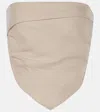 Faithfull Antibes Strapless Linen Top In Beige