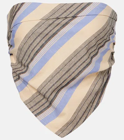 Faithfull Antibes Striped Cotton And Linen Top