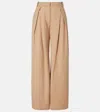 Faithfull Astrid High-rise Wide-leg Pants In Brown