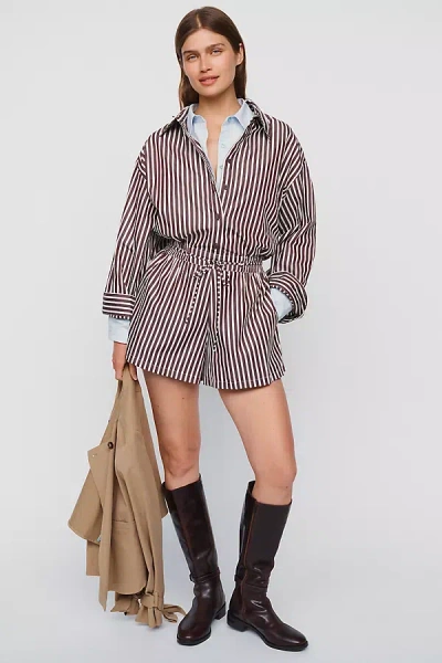 Faithfull Belas 100% Cotton Romper In Red
