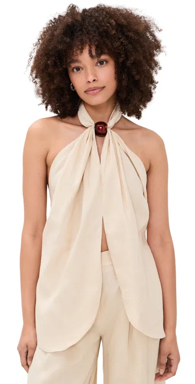 Faithfull Biba Halter Top Panna In Neutral
