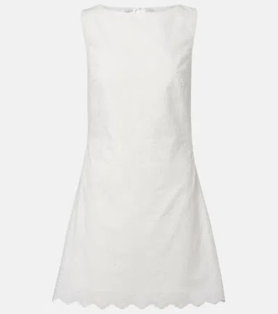 Faithfull Breta Broderie Anglaise Minidress In White