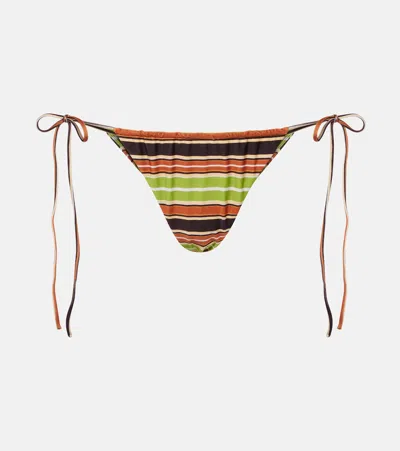 Faithfull Bruna Striped Bikini Bottoms In Multi