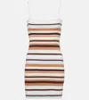Faithfull Citara Knitted Cotton-blend Minidress In Multicoloured
