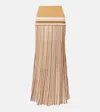 Faithfull Citara Striped Cotton-blend Maxi Skirt In Beige