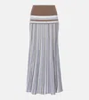 Faithfull Citara Striped Cotton-blend Maxi Skirt In Blue