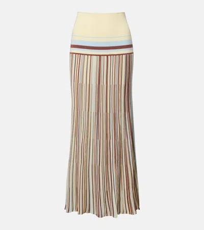 Faithfull Citara Striped Cotton-blend Maxi Skirt