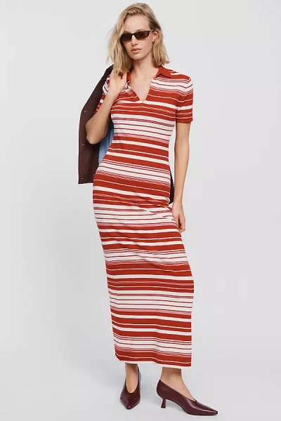 Faithfull Cloe Slim Knit Maxi Dress In Multi