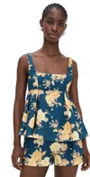Faithfull Ellie Top Nora Floral Navy In Blue