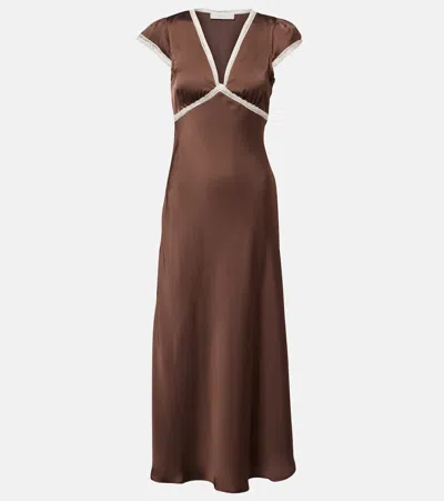 Faithfull Elvira Midi Dress In Brown