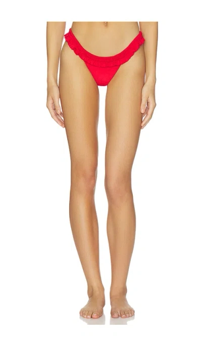 Faithfull Esterel Bikini Bottom In Red