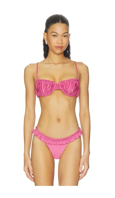 Faithfull Esterel Bikini Top In Pink