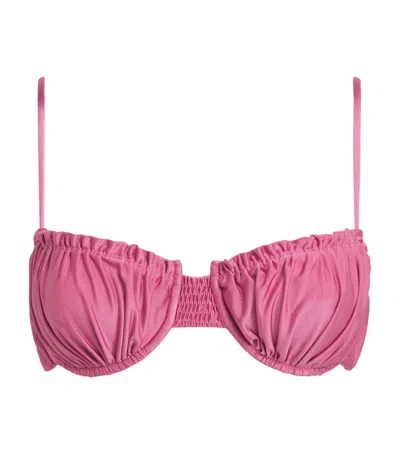 Faithfull Esterel Bikini Top In Pink