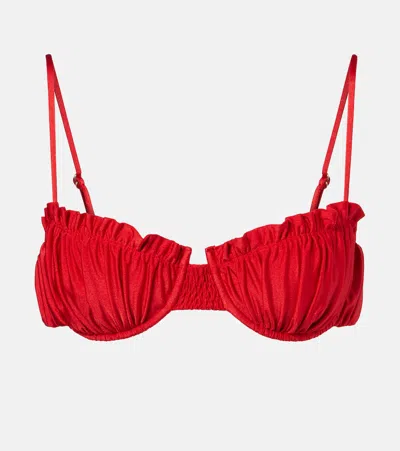Faithfull Esterel Bikini Top In Red