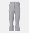 Faithfull Gingham Cotton Poplin Capri Pants In White
