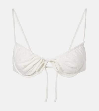 Faithfull Halo Broderie Anglaise Bikini Top In Multi