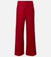 Faithfull Isabel High-rise Linen Straight Pants In Red