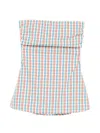 Faithfull Isole Check-pattern Top In White