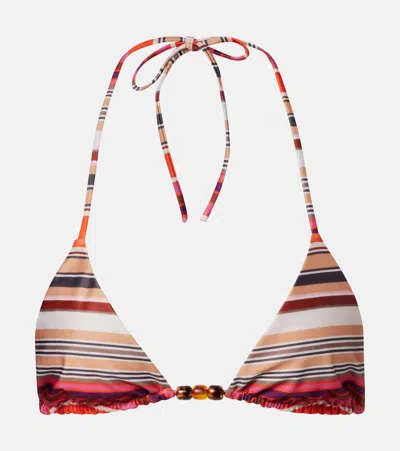 Faithfull Leone Striped Bikini Top In Multi