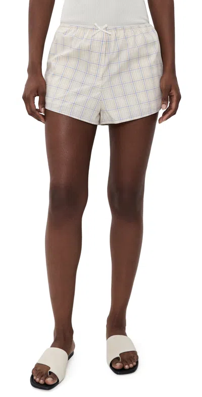 Faithfull Leya Shorts Flor Check/antique White