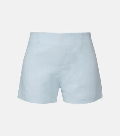 Faithfull Lila Linen Shorts In Blue