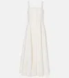 Faithfull Linen Midi Dress In White