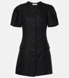 Faithfull Linen Minidress In Schwarz