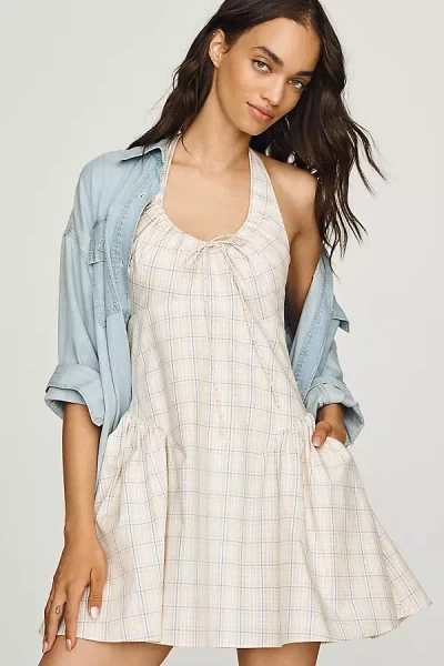 Faithfull Lola 100% Cotton Mini Dress In White