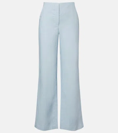 Faithfull Lulea Linen Wide-leg Pants In Brown