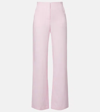 Faithfull Lulea Linen Wide-leg Pants In Pink