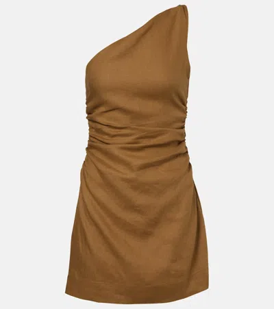 Faithfull Marga Linen Minidress In Blue