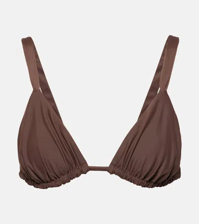 Faithfull Mary Bikini Top In Brown