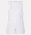 Faithfull Maya Linen Vest In White