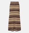 Faithfull Micah Striped Cotton-blend Maxi Skirt In Multi