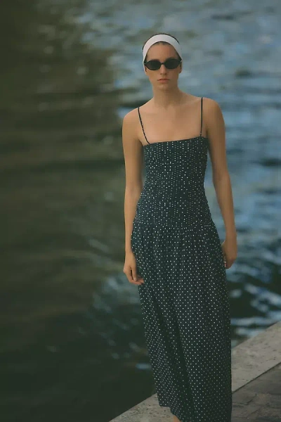 Faithfull Mira Cotton Midi Dress In Black