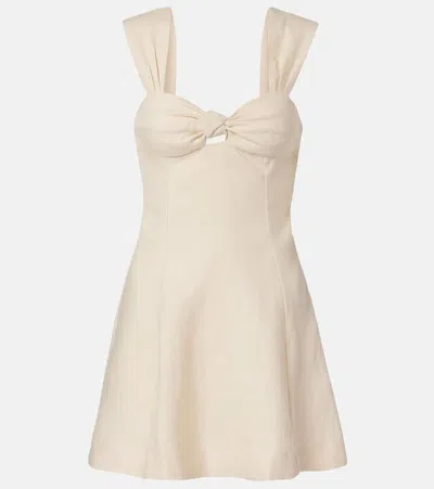 Faithfull Pallida Linen Minidress In Nude