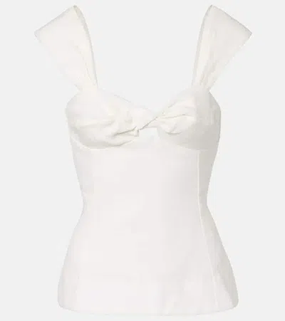 Faithfull Pallida Linen Top In White