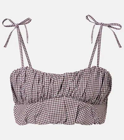Faithfull Pelea Gingham Cotton Crop Top In Multi