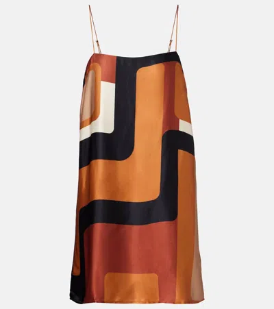 Faithfull Phylis Printed Satin Minidress In Multi