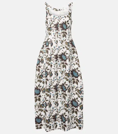 Faithfull Printed Linen Maxi Dress In Linnea